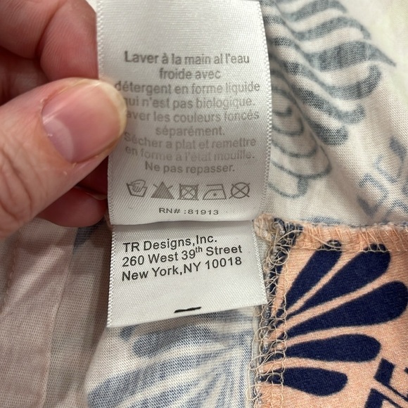 T by Tracy Reese | Oversized Kaftan Coverup | Pink, Purple,‎ Yellow Geo | Small - Picture 11 of 12